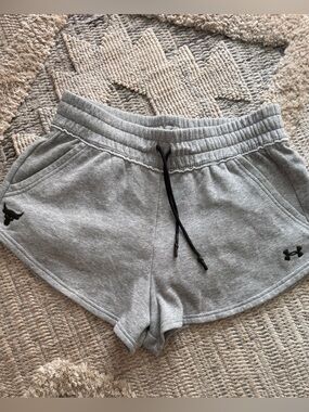 Under Armour Rock Light Gray Athletic Fleece Shorts